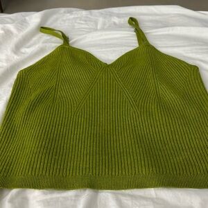 GREEN KNIT TANK